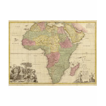 Vintage 1725 Africa Map t-shirts