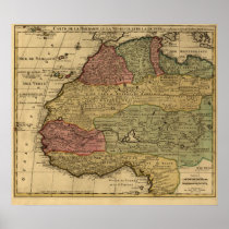 Vintage 1742 North Africa Map Posters