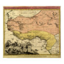 Vintage 1743 West Africa Map posters