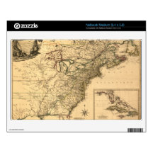 Vintage 1777 American Colonies Map by Phelippeaux Netbook Skin