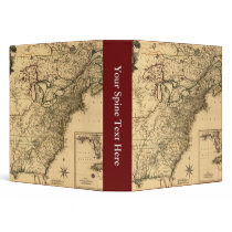 Vintage 1777 Map of American Colonies Vinyl Binder