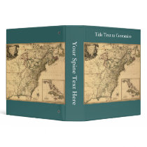 Vintage 1777 Map of American Colonies 3 Ring Binders