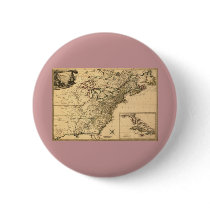 Vintage 1777 Map of American Colonies Buttons