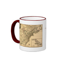 Vintage 1777 Map of American Colonies Mugs