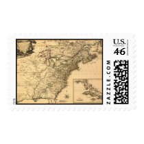 Vintage 1777 Map of American Colonies Postage Stamp