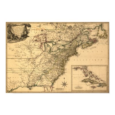 Vintage 1777 Map of American Colonies Posters by ZephyrusBooks