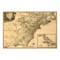 Vintage 1777 Map of American Colonies posters by ZephyrusBooks Vintage 1777 Map of American Colonies posters