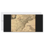 Vintage 1777 Map of American Colonies Rack Card Design