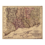Vintage 1796 Connecticut Map