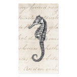 Vintage 1800s Hawaiian Sea Horse Illustration Business Card