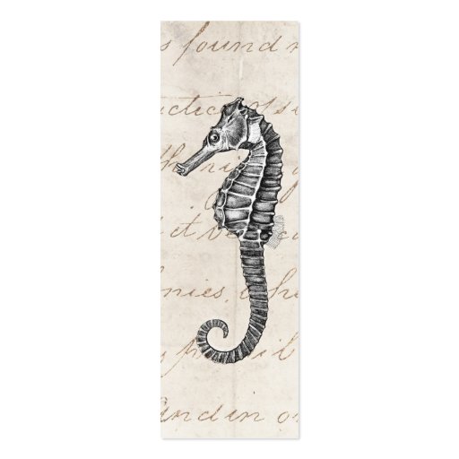 Vintage 1800s Hawaiian Sea Horse Illustration Business Card Templates