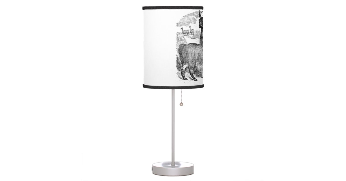 Vintage 1800s Llama Retro Alpaca Llamas Template Desk Lamp ...