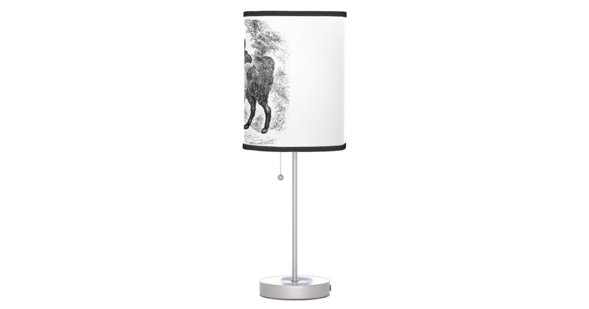 Vintage 1800s Llama Retro Alpaca Llamas Template Desk Lamp ...