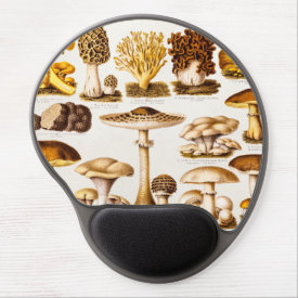 Vintage 1800s Mushroom Variety Template Gel Mousepad