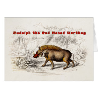 hogs warthog nosed 1800s card vintage red