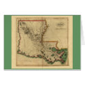 Vintage 1814 Louisiana Map cards by ZephyrusBooks Vintage 1814 Louisiana Map cards