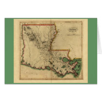 Vintage 1814 Louisiana Map cards
