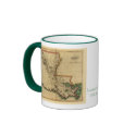 Vintage 1814 Louisiana Map mugs by ZephyrusBooks Vintage 1814 Louisiana Map mugs