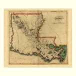 Vintage 1814 Louisiana Map posters