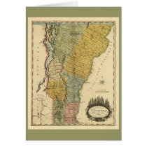 Vintage 1814 Vermont Map cards