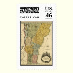 Vintage 1814 Vermont Map stamps