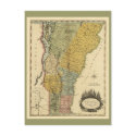 Vintage 1814 Vermont Map postcards