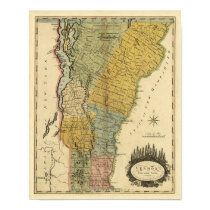 Vintage 1814 Vermont Map posters