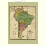Vintage 1826 South America Map by Anthony Finley cards