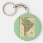 Vintage 1826 South America Map by Anthony Finley Keychains