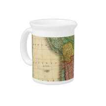 Vintage 1826 South America Map by Anthony Finley Drink Pitchers