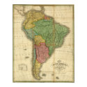 Vintage 1826 South America Map posters by ZephyrusBooks Vintage 1826 South America Map posters