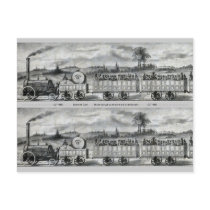Vintage 1831 Rail Train Bookmark postcards