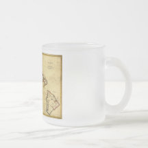 Vintage 1837 Hawaii Map -  Hawaiian Islands Mugs
