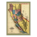 Vintage 1851 California Map cards by ZephyrusBooks Vintage 1851 California Map cards