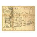 Vintage 1866 Washington Territory Map posters