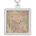 Vintage 1872 Brooklyn Map - New York City, Queens Personalized Necklace