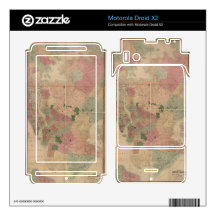 Vintage 1872 Brooklyn Map - New York City, Queens Motorola Droid X2 Skins