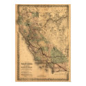 Vintage 1876 California Map posters