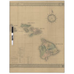 Vintage 1876 Hawaii Map -  Hawaiian Islands Dry-Erase Boards