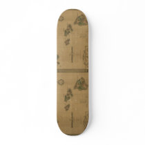 Vintage 1876 Hawaii Map -  Hawaiian Islands Skate Decks