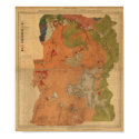 Vintage 1878 Yellowstone Park Map, Wyoming, Montan posters