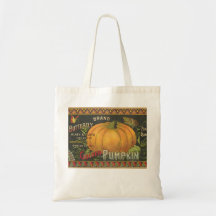 Vintage 1890 Pumpkin Label Bag