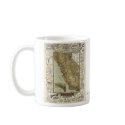 Vintage 1895 California Bicycle Cycling Map mugs by ZephyrusBooks Vintage 1895 California Bicycle Cycling Map mugs