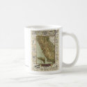 Vintage 1895 California Bicycle Cycling Map mugs by ZephyrusBooks Vintage 1895 California Bicycle Cycling Map mugs