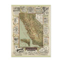 Vintage 1895 California Bicycle Cycling Map postcards