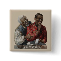 Vintage 1895 Cigar Ad African American Button