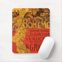 Vintage 1896 La Bohème Poster mousepads