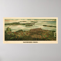 Vintage 1898 Sandusky Ohio Map Posters