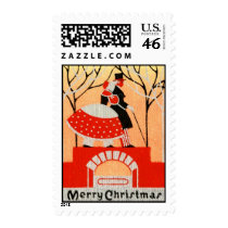 Vintage 1920s-1930s Christmas Medium Postage Stamp by lkranieri Vintage 1920s-1930s Christmas Medium Postage Stamp