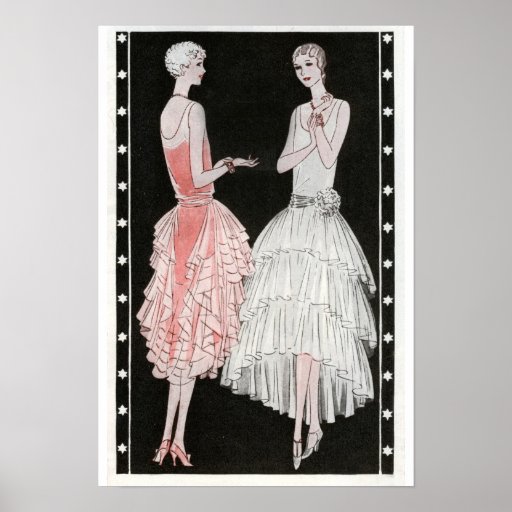 Vintage 1920's Fashion Poster Print | Zazzle